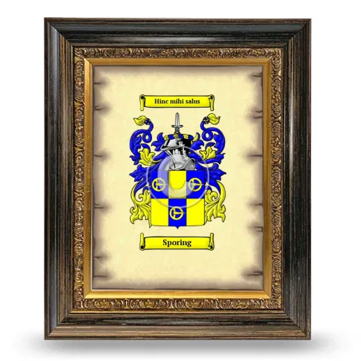 Sporing Coat of Arms Framed - Heirloom