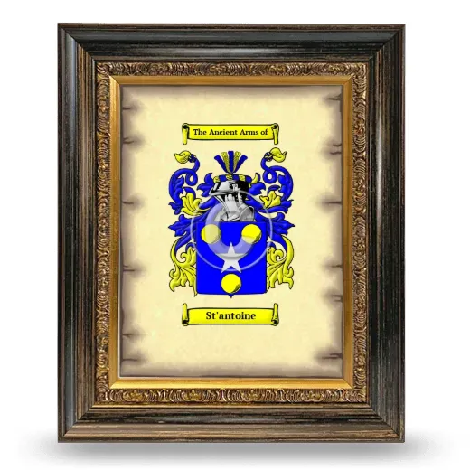 St'antoine Coat of Arms Framed - Heirloom