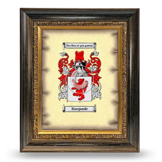 Stacpoole Coat of Arms Framed - Heirloom