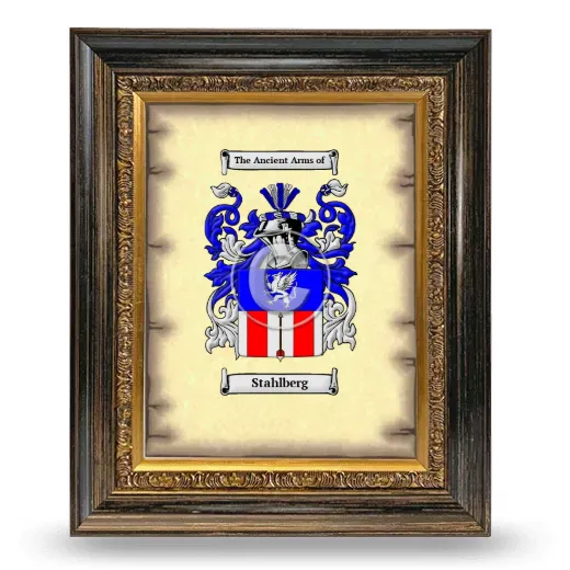 Stahlberg Coat of Arms Framed - Heirloom