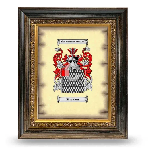 Standen Coat of Arms Framed - Heirloom