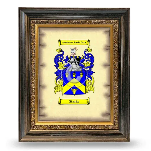 Starks Coat of Arms Framed - Heirloom
