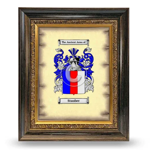 Stauber Coat of Arms Framed - Heirloom
