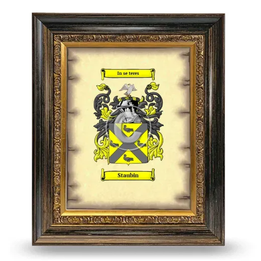 Staubin Coat of Arms Framed - Heirloom