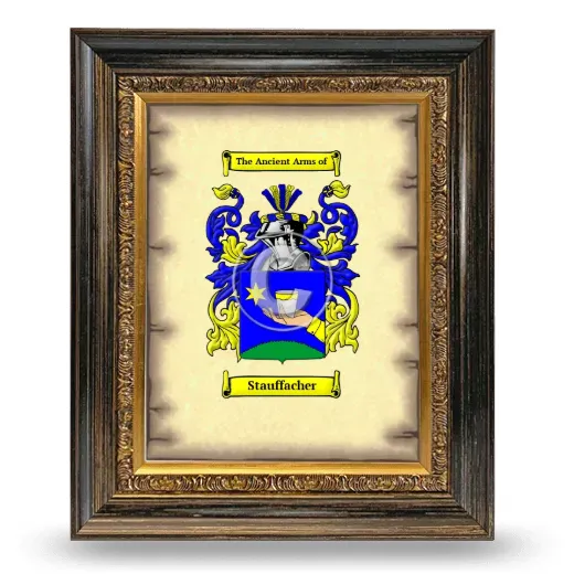 Stauffacher Coat of Arms Framed - Heirloom