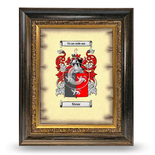 Stear Coat of Arms Framed - Heirloom