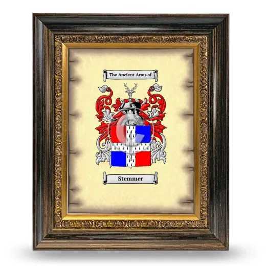 Stemmer Coat of Arms Framed - Heirloom