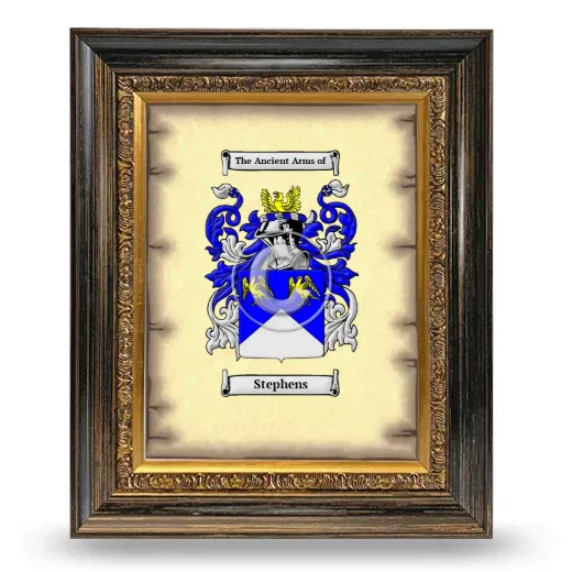 Stephens Coat of Arms Framed - Heirloom