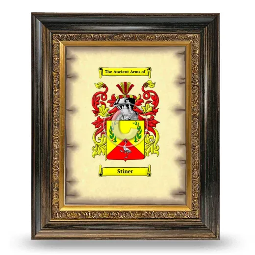 Stiner Coat of Arms Framed - Heirloom
