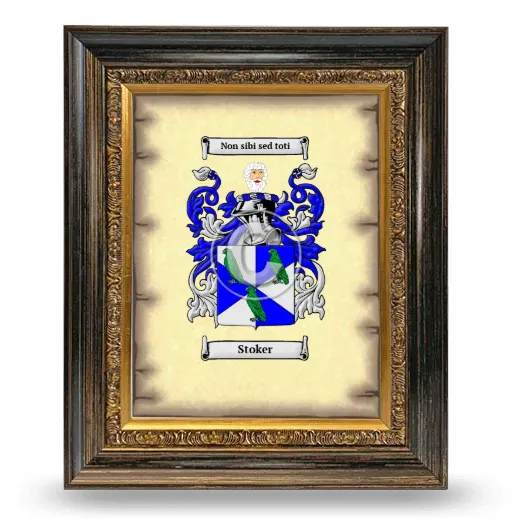 Stoker Coat of Arms Framed - Heirloom