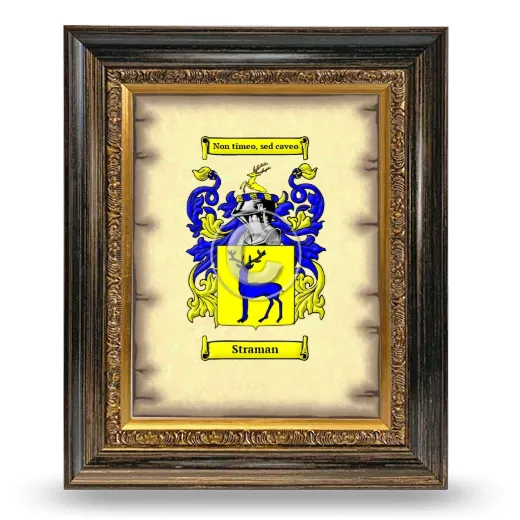 Straman Coat of Arms Framed - Heirloom
