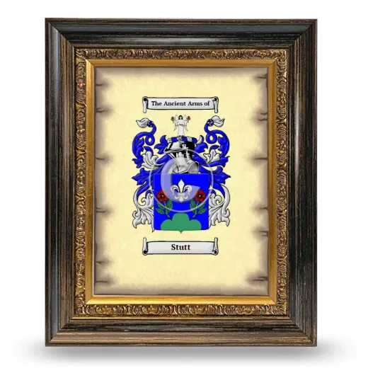Stutt Coat of Arms Framed - Heirloom