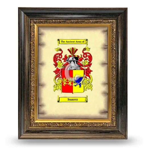 Suarez Coat of Arms Framed - Heirloom