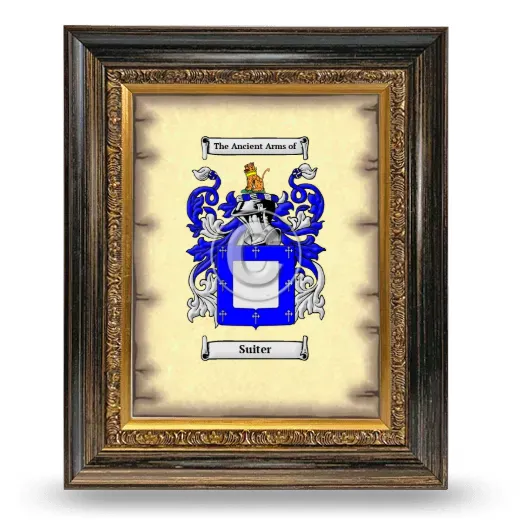 Suiter Coat of Arms Framed - Heirloom