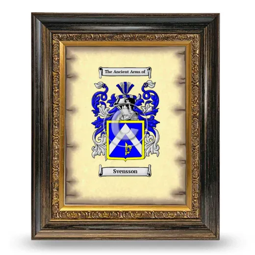 Svensson Coat of Arms Framed - Heirloom