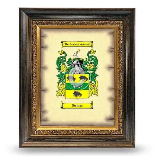 Swane Coat of Arms Framed - Heirloom