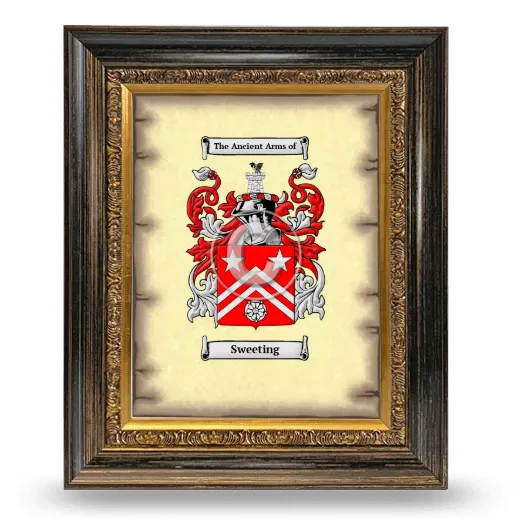 Sweeting Coat of Arms Framed - Heirloom