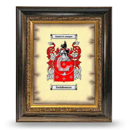 Swinbourne Coat of Arms Framed - Heirloom