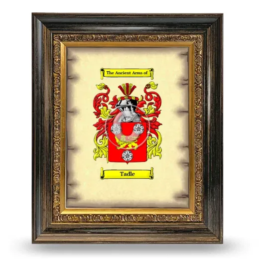 Tadle Coat of Arms Framed - Heirloom