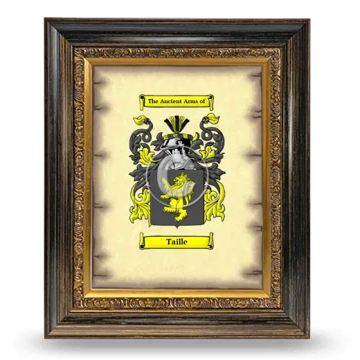 Taille Coat of Arms Framed - Heirloom