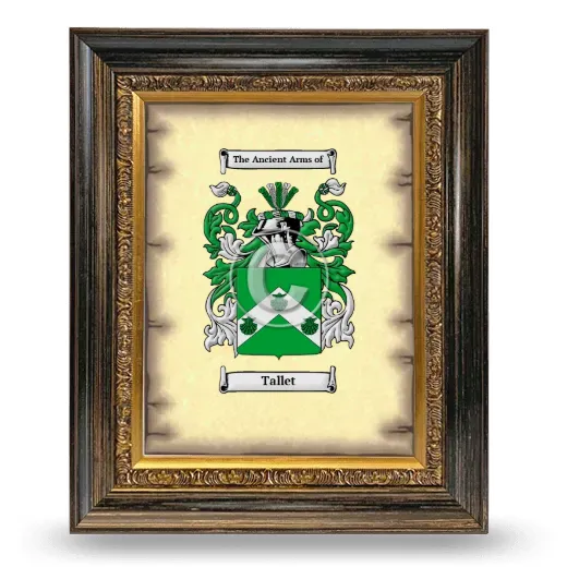 Tallet Coat of Arms Framed - Heirloom