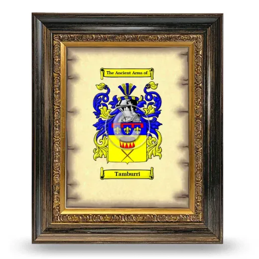 Tamburri Coat of Arms Framed - Heirloom