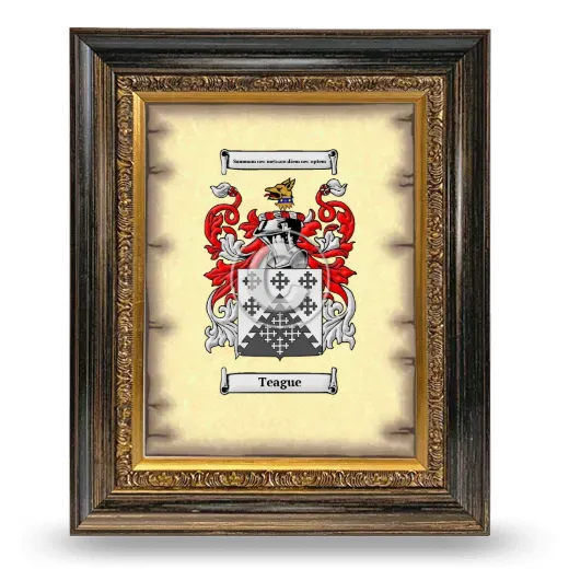 Teague Coat of Arms Framed - Heirloom