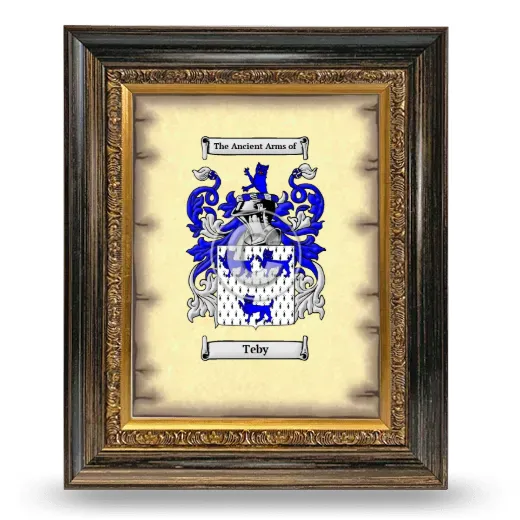 Teby Coat of Arms Framed - Heirloom
