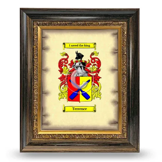 Terrence Coat of Arms Framed - Heirloom