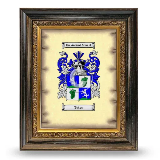 Teter Coat of Arms Framed - Heirloom