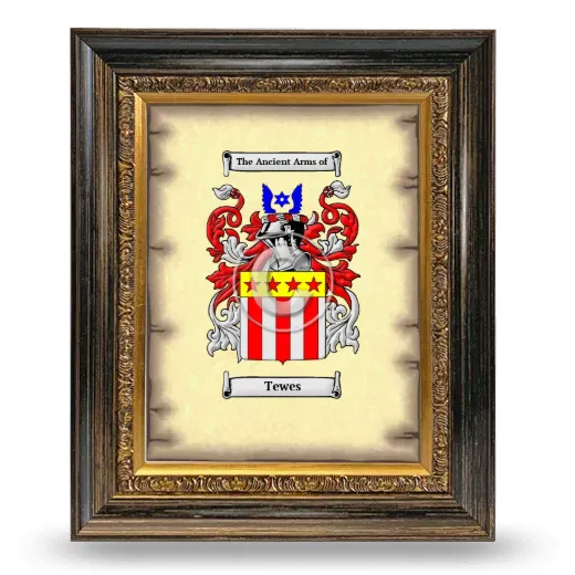 Tewes Coat of Arms Framed - Heirloom