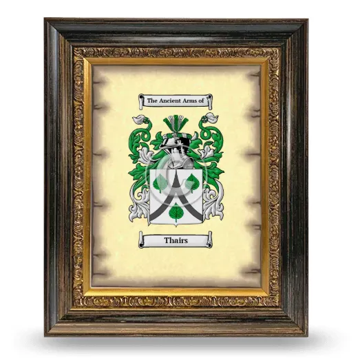 Thairs Coat of Arms Framed - Heirloom