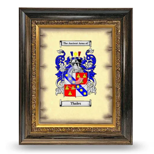 Thales Coat of Arms Framed - Heirloom