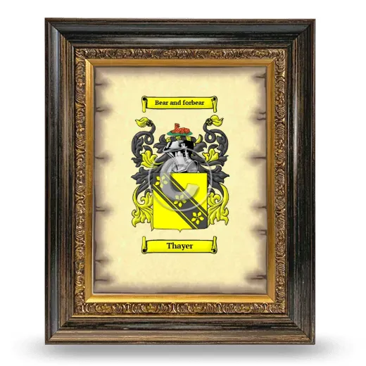 Thayer Coat of Arms Framed - Heirloom
