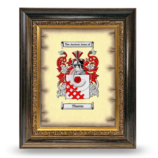 Thuem Coat of Arms Framed - Heirloom