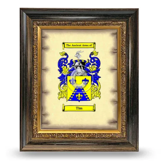 Tim Coat of Arms Framed - Heirloom