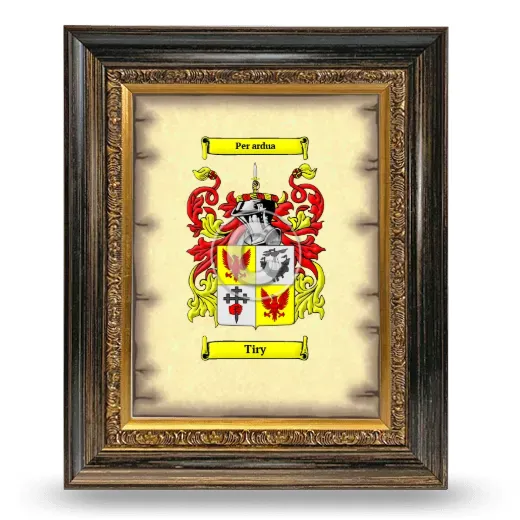 Tiry Coat of Arms Framed - Heirloom