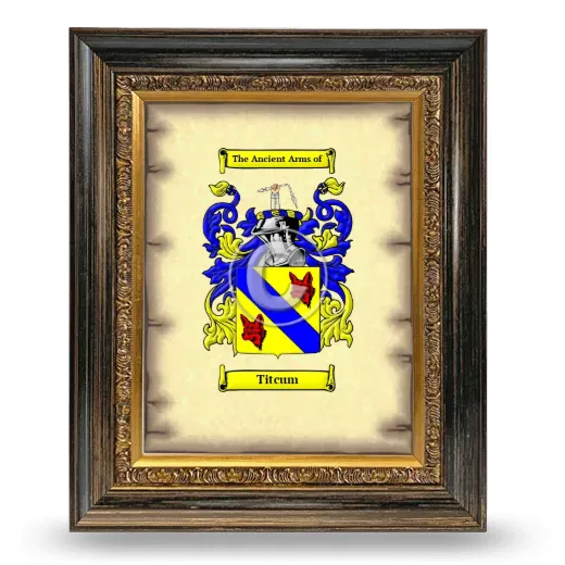 Titcum Coat of Arms Framed - Heirloom