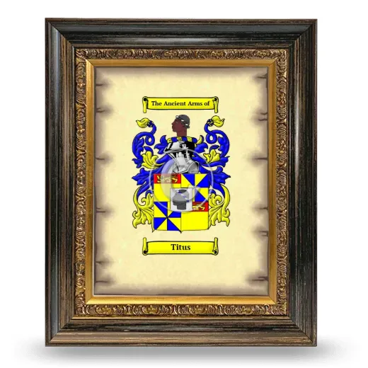 Titus Coat of Arms Framed - Heirloom