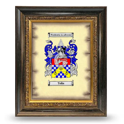 Tolia Coat of Arms Framed - Heirloom