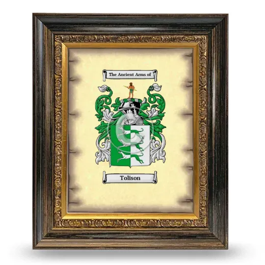 Tolison Coat of Arms Framed - Heirloom