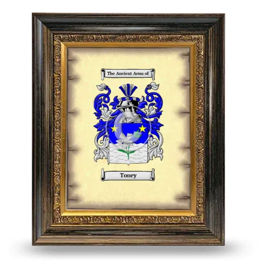 Toney Coat of Arms Framed - Heirloom