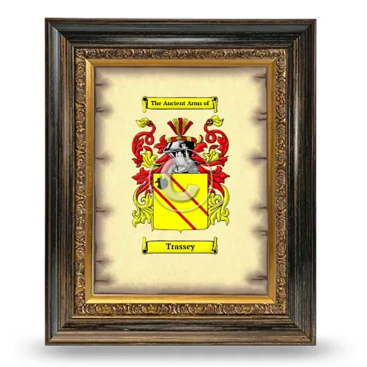 Trassey Coat of Arms Framed - Heirloom