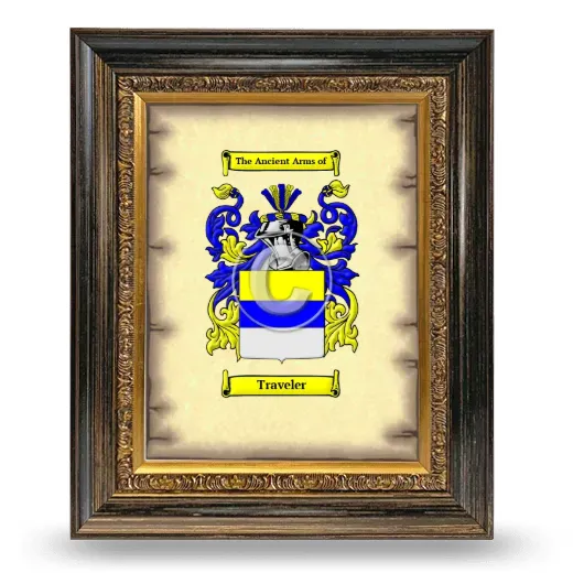 Traveler Coat of Arms Framed - Heirloom