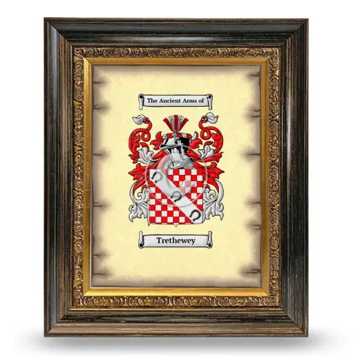 Trethewey Coat of Arms Framed - Heirloom