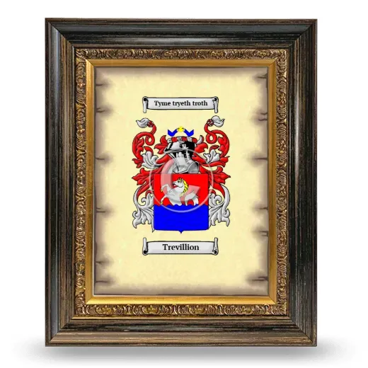 Trevillion Coat of Arms Framed - Heirloom