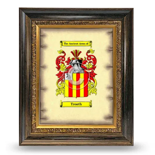 Troath Coat of Arms Framed - Heirloom