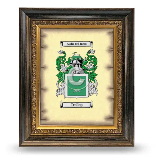 Trollop Coat of Arms Framed - Heirloom