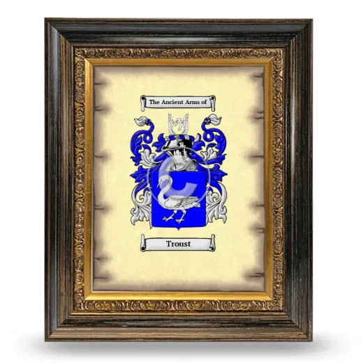 Troust Coat of Arms Framed - Heirloom