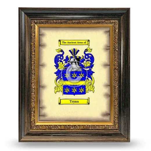 Tryan Coat of Arms Framed - Heirloom